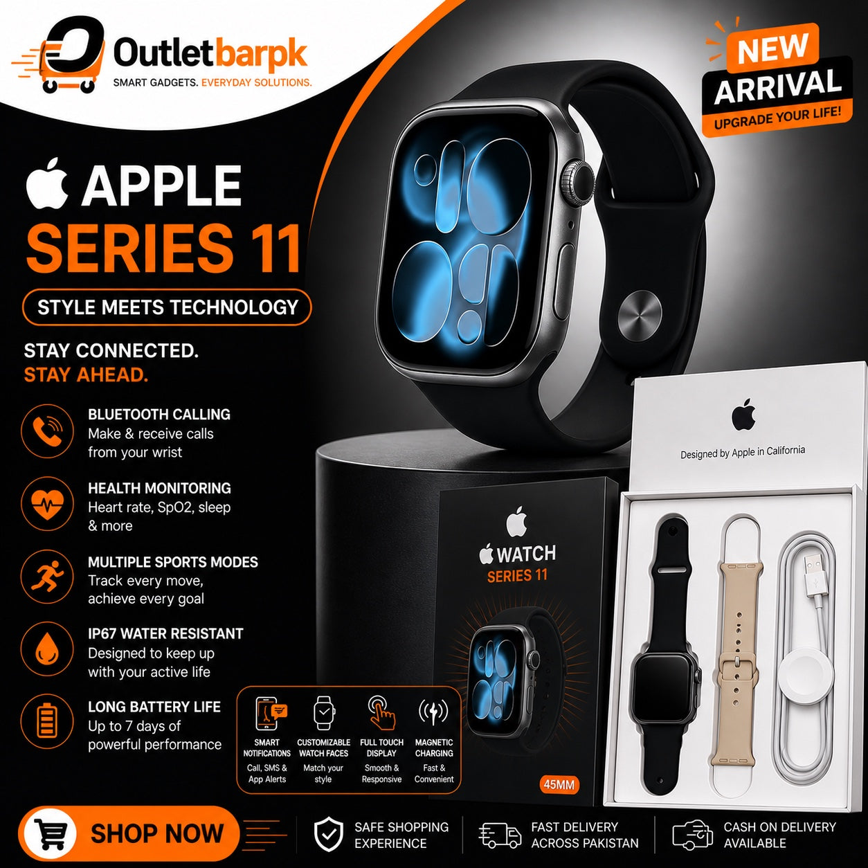 Apple Series 11 Smart Watch ( Apple Logo )